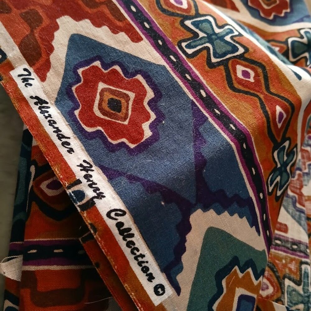 New ALEXANDER HENRY Fabric by half yard Southwestern Cross New Mexico style 42"W